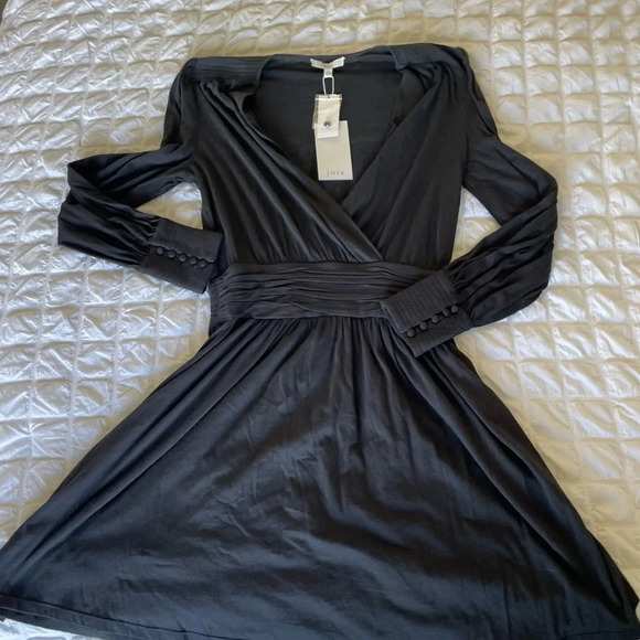 Joie Corelle mini dress in caviar - Picture 3 of 14